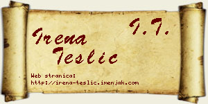 Irena Teslić vizit kartica